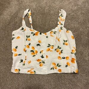 Abercrombie and Fitch Lemon Crop Top